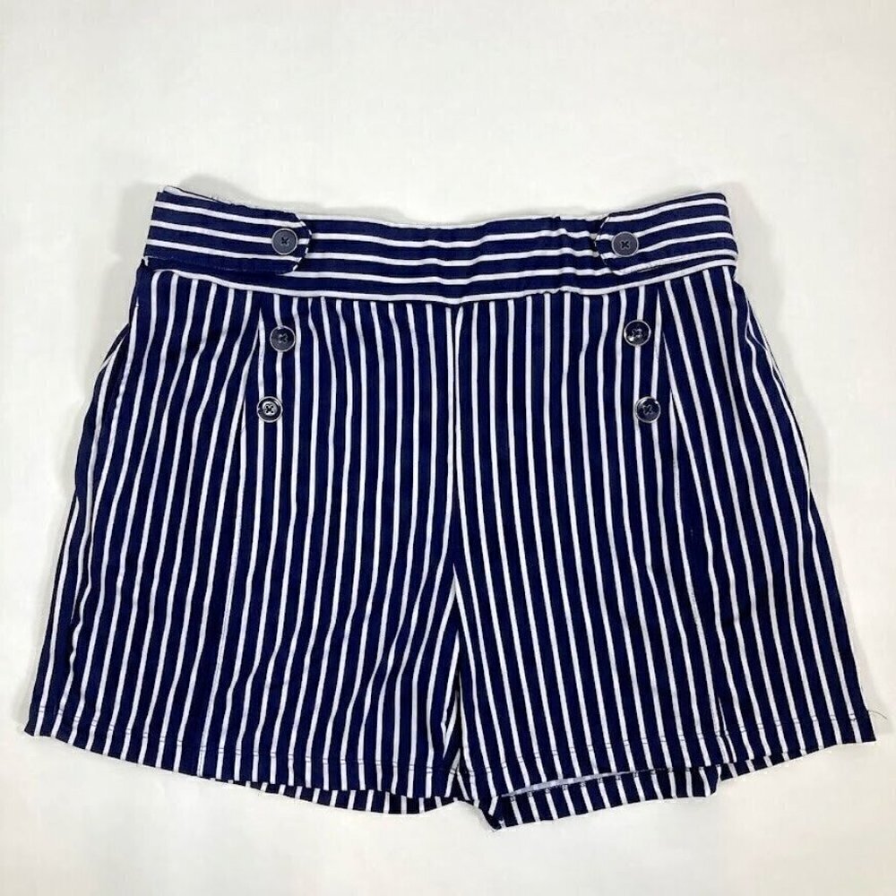 Robert Louis Striped Shorts Stretch Nautical Sailing Summer Beach Lake Coastal L